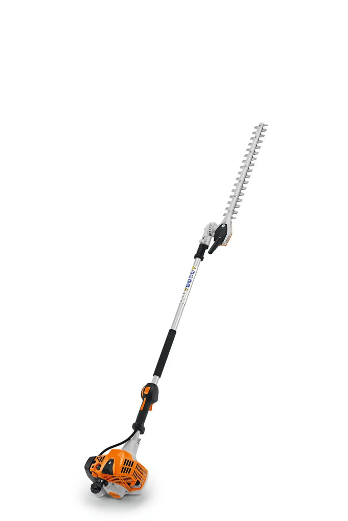 Taille-haie perche STIHL HL 92 KC-E : moteur thermique 2 temps, coupe 500 mm, puissance 0.90 kW, perche courte de 189 cm. Outil pro, précis et durable pour haies denses.