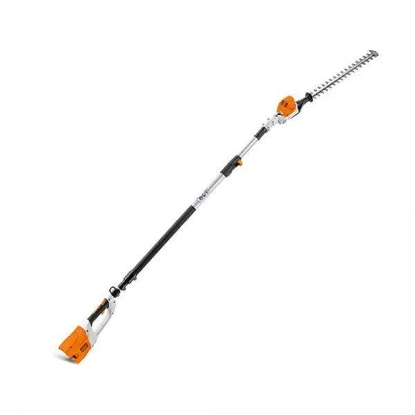 Taille-haie perche STIHL HLA 85 : perche télescopique 260–330 cm, coupe 50 cm, dents 33 mm, batterie 36 V. Léger, silencieux, idéal pour haies hautes. Pro et écolo.