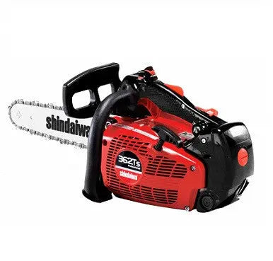 Tronçonneuse élagueuse SHINDAIWA 362 TS 35 cm, moteur 35,8 cm³, système anti-vibration, Soft Start et pompe d’amorçage. Livrée avec 2 chaînes SHINDAIWA d’origine.